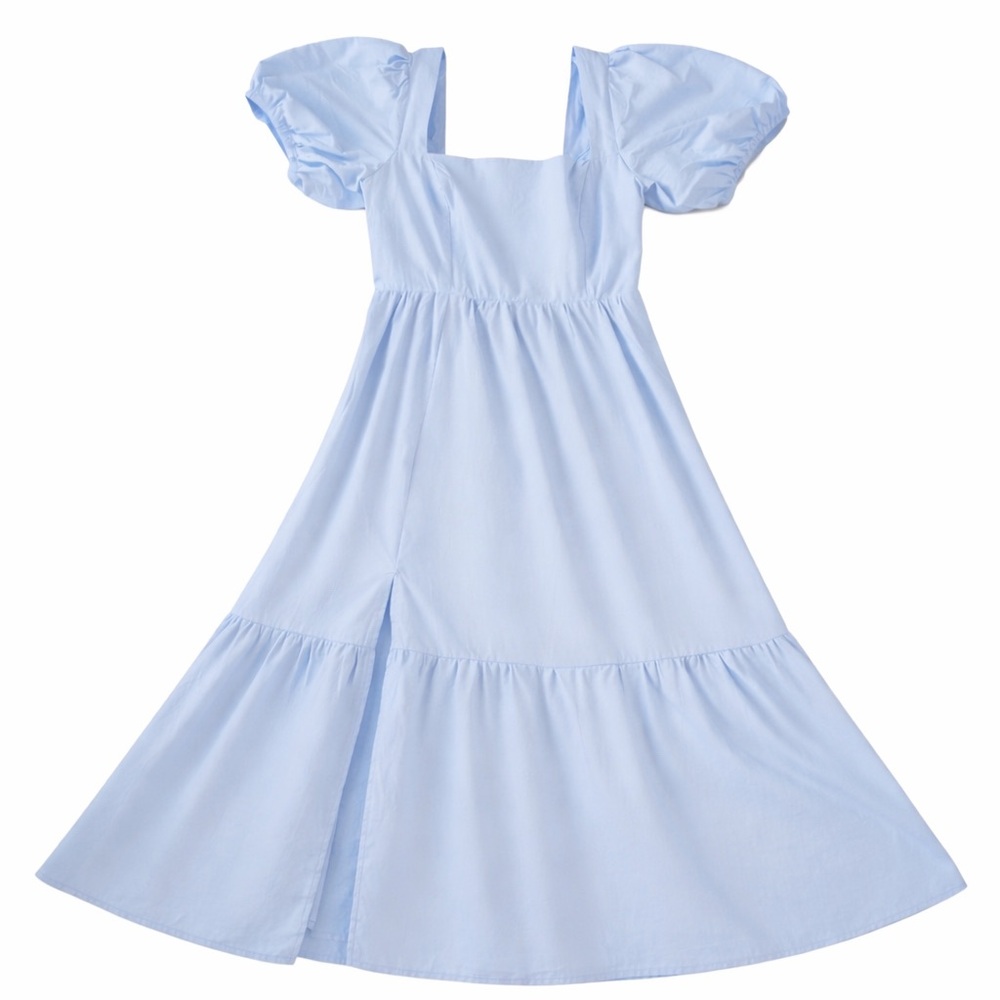 ASTR 100% Cotton Sky Blue Midi Dress For Springtime — Size Medium